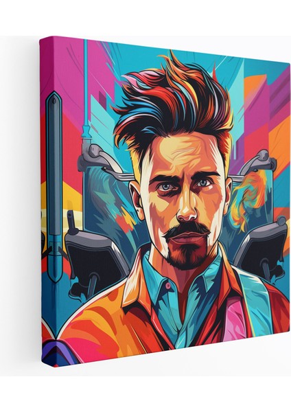 Pop Art Berber Kanvas Tablo - Duvar Sanatı Berber