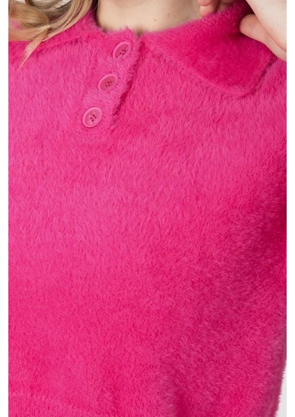 Kadın Gömlek Yaka Düğmeli Kısa Kollu Puf Mont Pink indirimleri