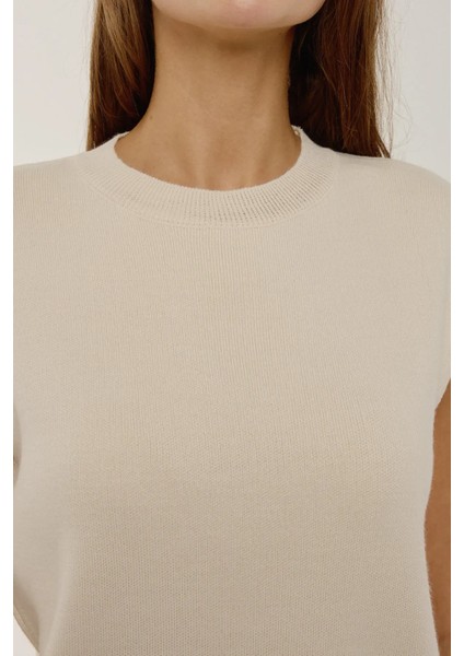 Kadın Bisiklet Yaka Triko Süveter Natural indirimleri