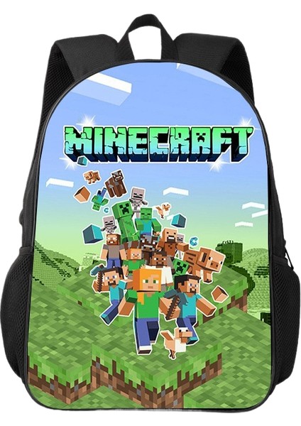 Kampüs Niş Basit Çok Yönlü Ortaokul ve Lise Öğrencileri Okul Çantası Büyük Kapasiteli Omuz Çantası (Yurt Dışından)