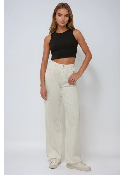 Kadın Halter Yaka Fitilli Kısa Örme Askılı Üst Black fiyatları