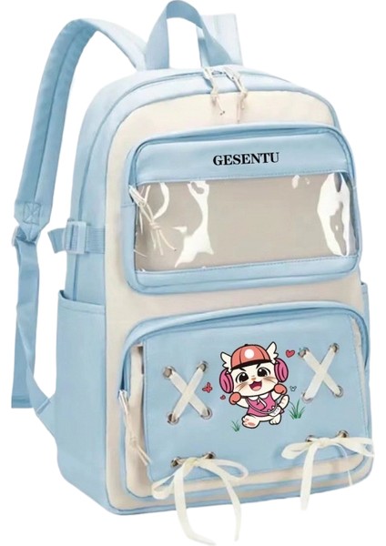 Ilkokul Öğrencileri Okul Çantası Karikatür Sevimli Büyük Kapasiteli Omurga Koruma Yük Azaltma Çocuk Omuz Çantası (Yurt Dışından)