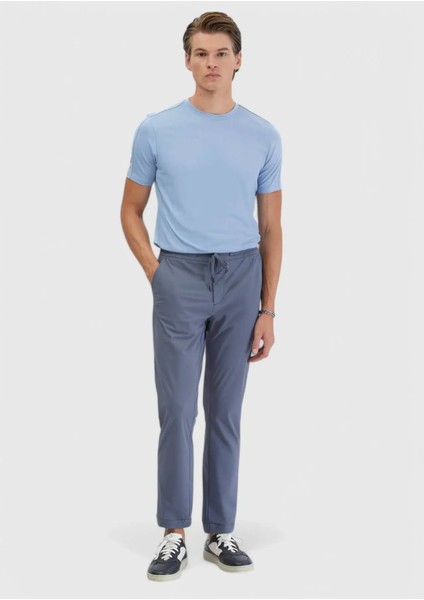 Açık Mavi Bisiklet Yaka T-Shirt fiyatları