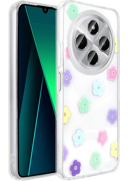 Redmi 14C 4g Kılıf Şeffaf Yapılı ve Figürlü Folk Premium Sert Silikon Kapak