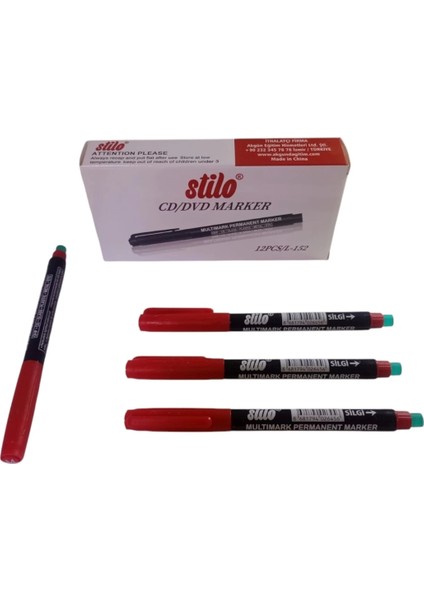 Silgili Asetat Kalemi - Kırmızı ( Üç Adet ) fiyatları