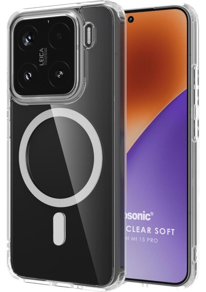 Xiaomi 15 Pro Kılıf Magsafe Clear Sararmaz Şeffaf