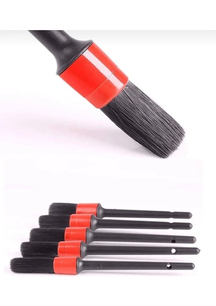 5'li Kaliteli Farklı Boyutlarda Oto Detay Fırça Seti 5 Adet Oto Araba Yıkama Klima Temizleme Fırçası