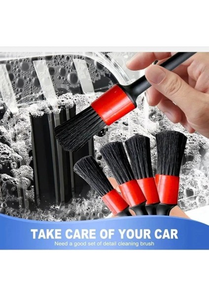 5'li Kaliteli Farklı Boyutlarda Oto Detay Fırça Seti 5 Adet Oto Araba Yıkama Klima Temizleme Fırçası modelleri