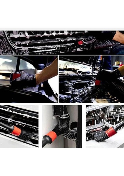 5'li Kaliteli Farklı Boyutlarda Oto Detay Fırça Seti 5 Adet Oto Araba Yıkama Klima Temizleme Fırçası fırsatları