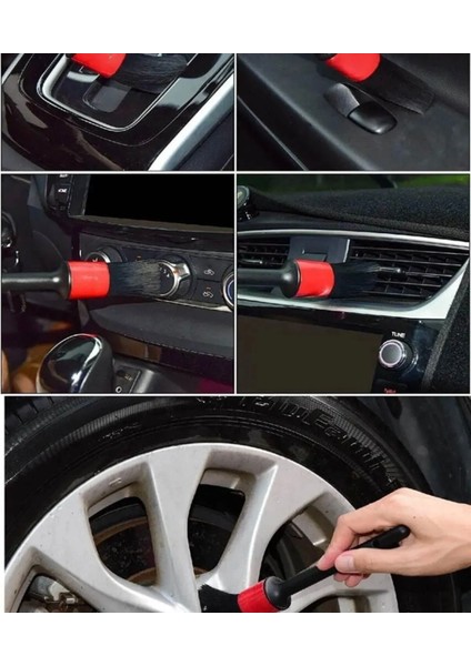 5'li Kaliteli Farklı Boyutlarda Oto Detay Fırça Seti 5 Adet Oto Araba Yıkama Klima Temizleme Fırçası indirimleri