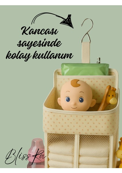 Askılı Bebek Bezi Düzenleyici Organizer (Beşiğe Asılabilir) -Puantiyeli– Özel Tasarım fırsatları
