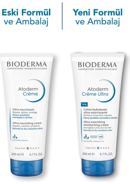 Asfstore Bioderma Atoderm Cream Ultra 200 ml 2 Adet