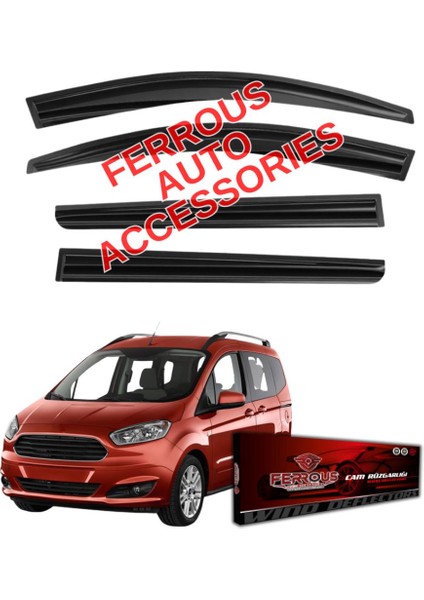 Ford Courier Ferrous Cam Rüzgarlığı 4lü Set 2014 2022