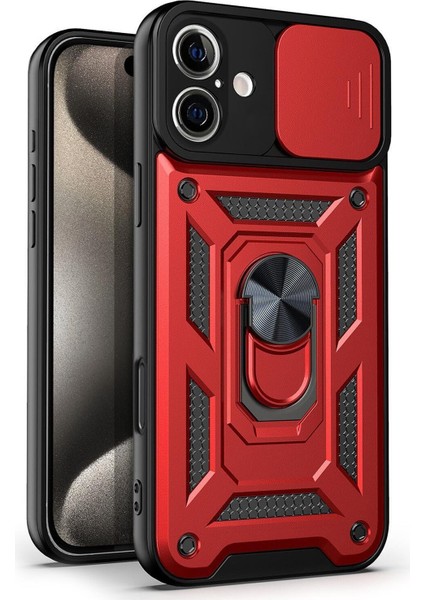 Apple iPhone 17 Kılıf Impact Resistant Kırmızı