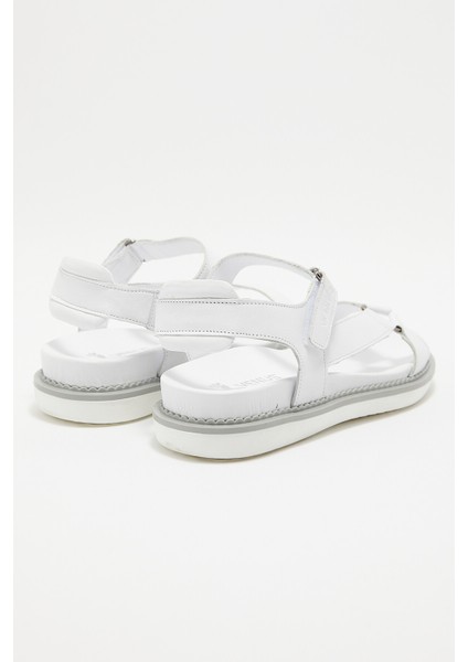 Kadın Comfort Deri Sandalet Beyaz 202064Y modelleri