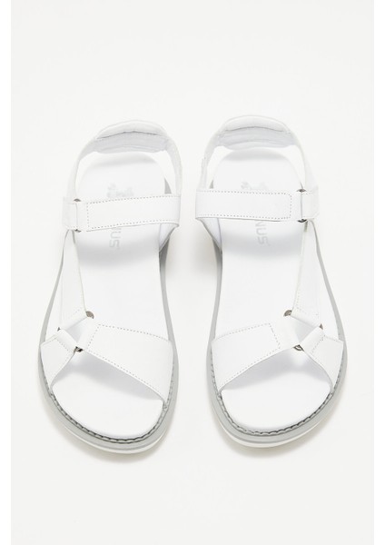 Kadın Comfort Deri Sandalet Beyaz 202064Y fırsatları