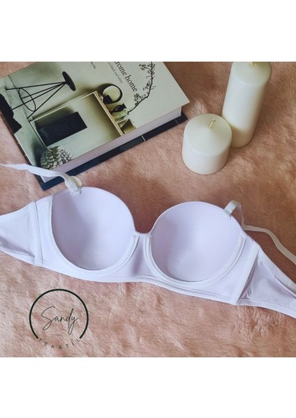 Kadın Dolgusuz Mikro Beyaz Straplez Sütyen fiyatları