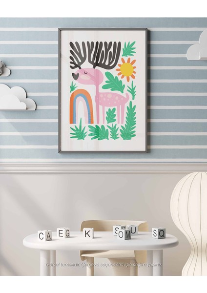 Geyik - Minimal ve Sevimli Çocuk Odası Poster fiyatları