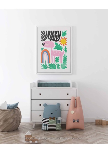 Geyik - Minimal ve Sevimli Çocuk Odası Poster modelleri
