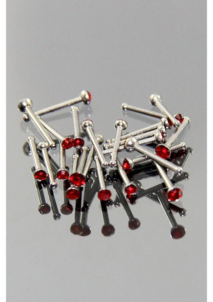 Kırmızı Taşlı Hızma Piercing K3