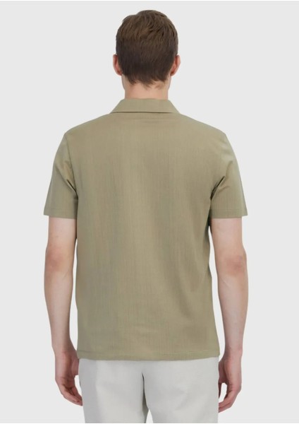 Vizon Jakarlı Polo Yaka %100 Pamuk T-Shirt fiyatları