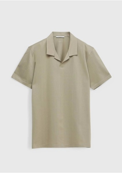 Vizon Jakarlı Polo Yaka %100 Pamuk T-Shirt indirimleri