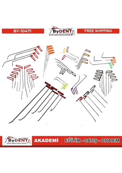 Pdr Boyasız Göçük Düzeltme 55 Parça Pro Çubuk Seti