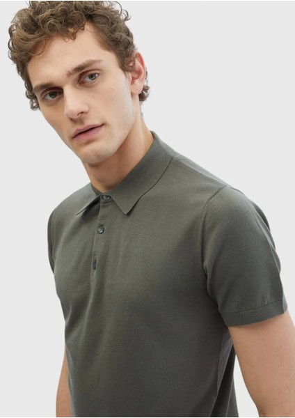 Haki Polo Yaka %100 Pamuk Triko modelleri