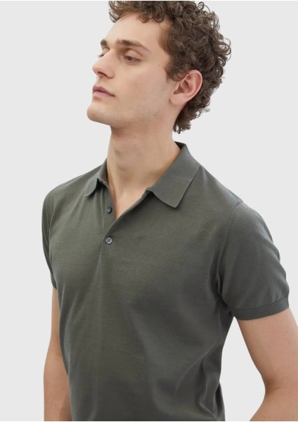 Haki Polo Yaka %100 Pamuk Triko fırsatları