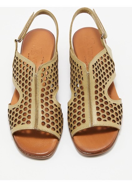 Kadın Deri Sandalet Yeşil 22986007 fırsatları