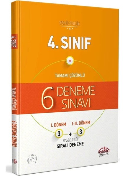 Editör 2026 4. Sınıf 6 (3+3) Deneme Sınavı (Fasiküllü)