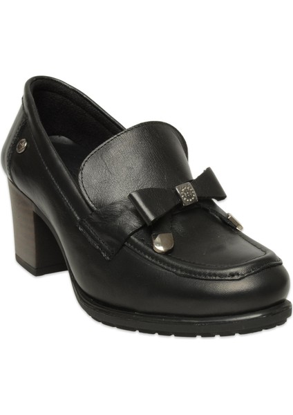 D25KA-3335 Günlük Topuklu Siyah Kadın Ayakkabı