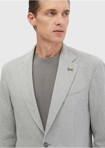 Açık Gri Desenli Zeroweight Slim Fit Pamuk Karışımlı Takım Elbise fırsatları