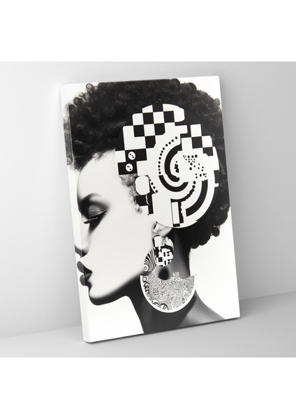 Afro Gurur Duvar Dekorasyonu - Afro Duvar Dekorasyonu Afro Ilhamlı Simgeler Kolaj