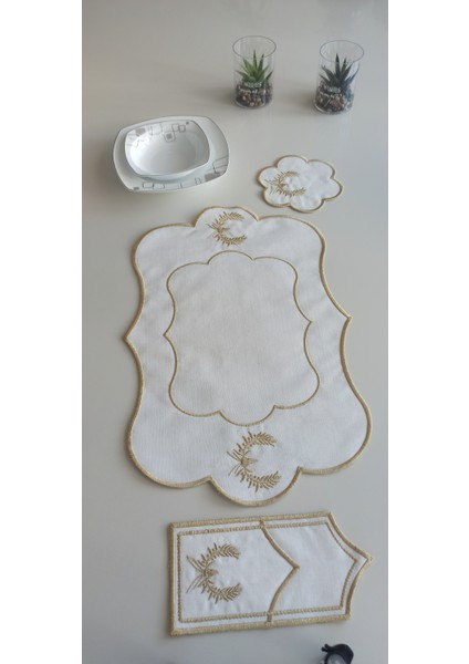 Virgo Gold 18 Parça Linen Kumaş Amerikan Servis Seti