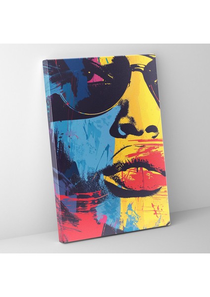 Canlı Andy Warhol Tarzı Kanvas Tablo - Andy Warhol Tarzı Duvar Dekorasyonu