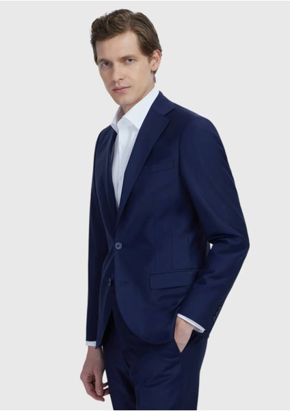 Saks Düz Fashion Slim Fit Yün Karışımlı Takım Elbise modelleri