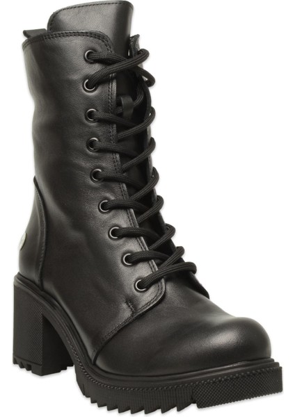 D25KB-1705 Günlük Topuklu Siyah Kadın Bot