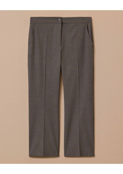 Büyük Beden Çizgi Desenli Klasik Pantolon Gala-Xi