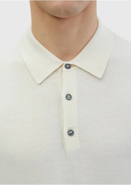 Ekru Polo Yaka %100 Pamuk Triko indirimleri