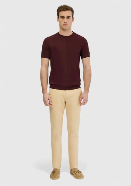 Kiremit Bisiklet Yaka Jakarlı Triko fiyatları