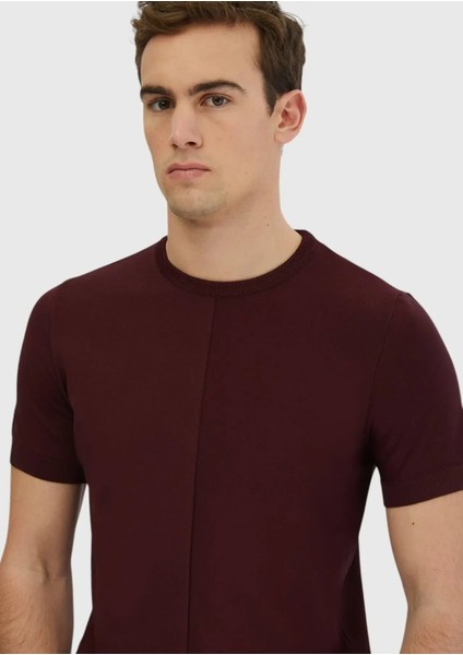 Kiremit Bisiklet Yaka Jakarlı Triko modelleri