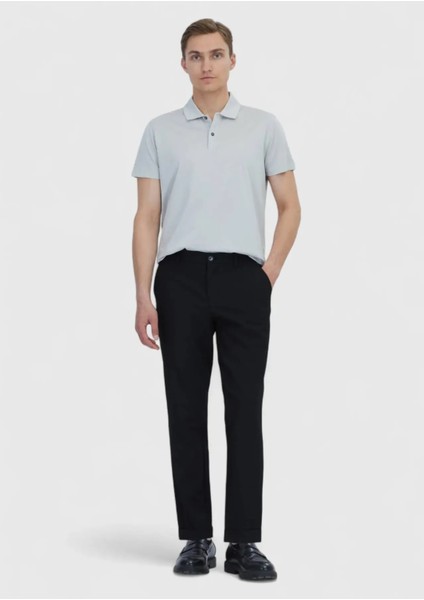 Açık Gri Düz Polo Yaka %100 Pamuk T-Shirt fiyatları