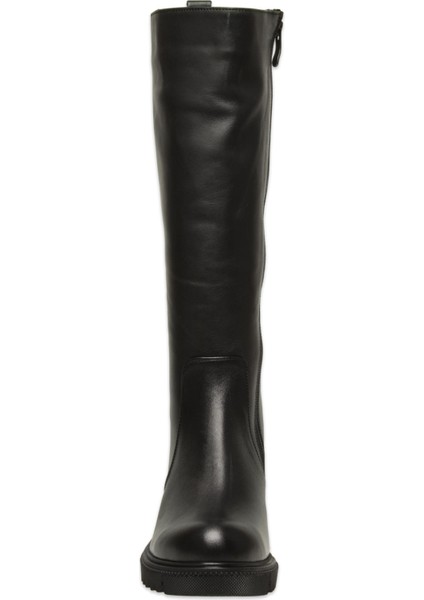 D25KC-2330 Kalin Topuklu Günlük Siyah Kadın Çizme modelleri