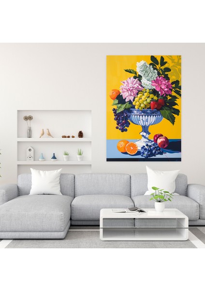 Klasik ve Popart Unsurlarını Bir Araya Getiren Kanvas Tablo - Ev Dekorasyonu Duvar Dekorasyonu ve Sanat Eseri modelleri