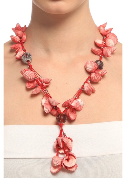 Deniz Kabuğundan Kırmızı Renkli Kolye fiyatları