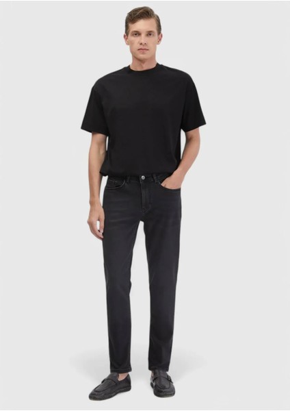 Siyah Düz Bisiklet Yaka %100 Pamuk T-Shirt fiyatları