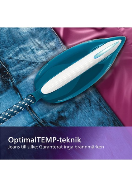 Perfectcare Series 7000 Buharlı Ütü Istasyonu, 2100 W, Buhar Çıkışı 480 G, Basınç 7,5 Bar, Optimaltemp Teknolojisi, 1,8 Litre Su Haznesi, Mavi (PSG7024/20)