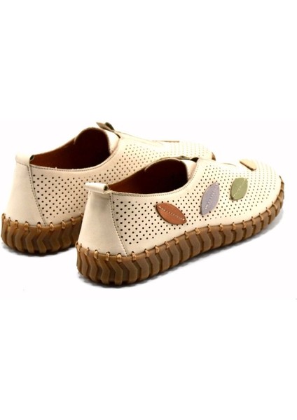 Kadın Comfort Deri Ayakkabı Bej 2010720Y modelleri