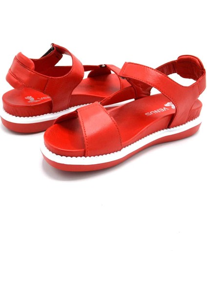 Kadın Comfort Deri Sandalet Kırmızı 202064Y fırsatları